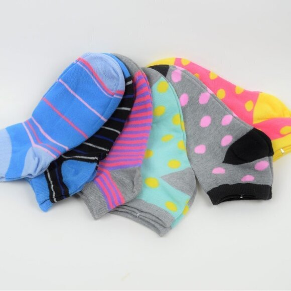 Nwt 6-Pairs Girl's Cotton Low Cut Socks Size: 6-8 - Picture 1 of 4